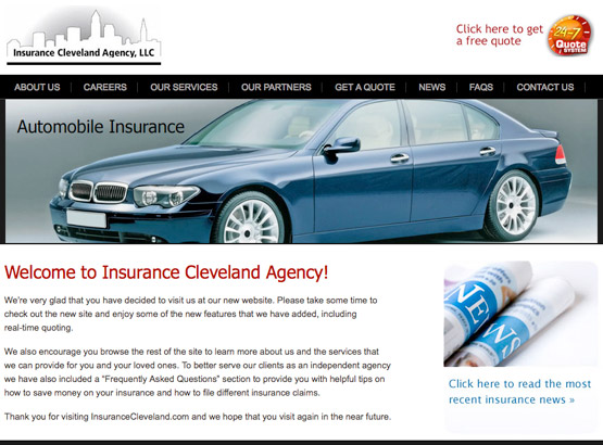 Insurance Cleveland Agency Website
