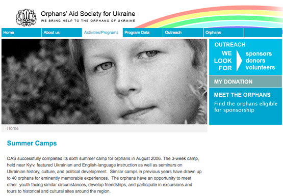 Orphans' Aid Society Website Development