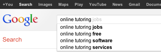 Google Instant for online tutoring