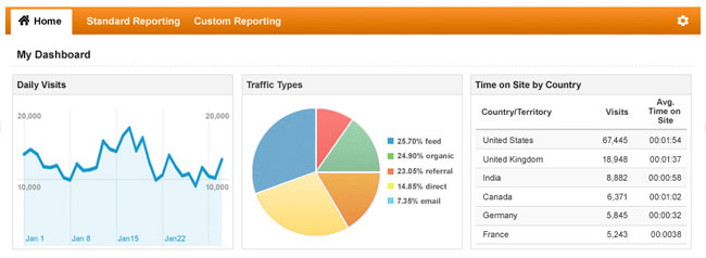 Google Analytics provides extensive data on website's traffic and traffic sources