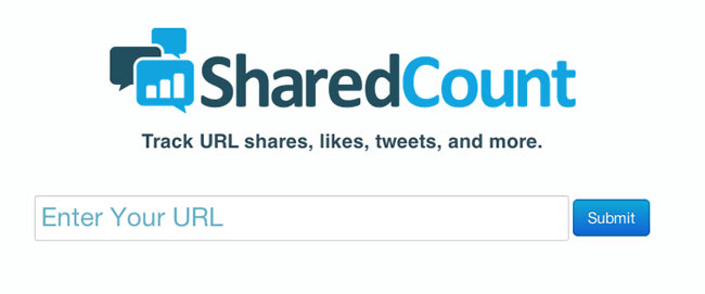 Sharedcount analyzes website’s presence in Facebook, Twitter, Google+, Pinterest, LinkedIn, Delicious, StumbleUpon